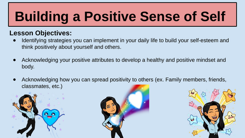 Building a Positive Sense of Self - Socio-emotional learning activity