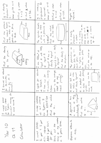 Higher Maths GCSE Proportion Reasoning Revision Mat