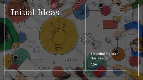 EPQ The Production Log - Initial Ideas