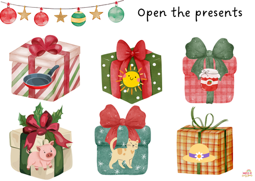 Open the Presents - Christmas CVC