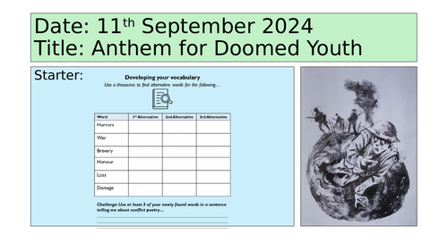 Anthem for Doomed Youth - Wilfred Owen Poetry Lesson