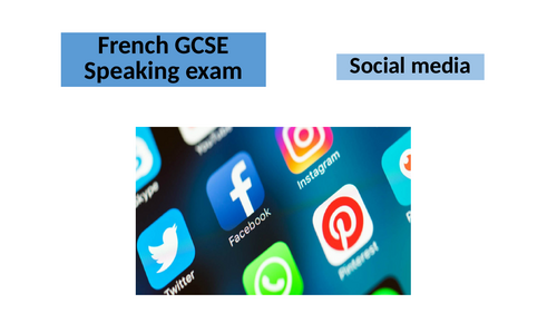 French GCSE speaking - Social media