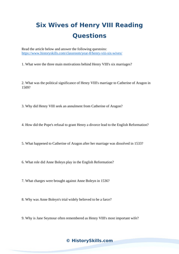 Six-Day War Reading Questions Worksheet
