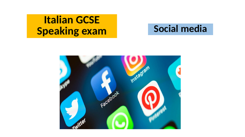 Italian GCSE speaking - Social media