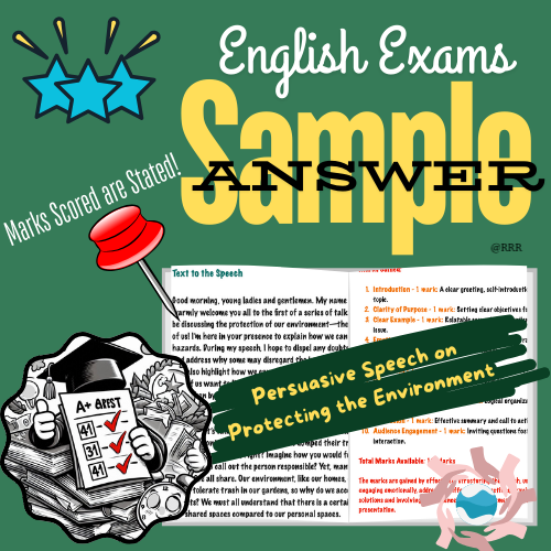 Protecting Our Environment: Persuasive Speech for English Exam Success! GCSE & IGCSE Prep