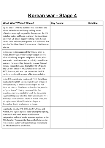 Reciprocal Reader - Korean war Stage 4