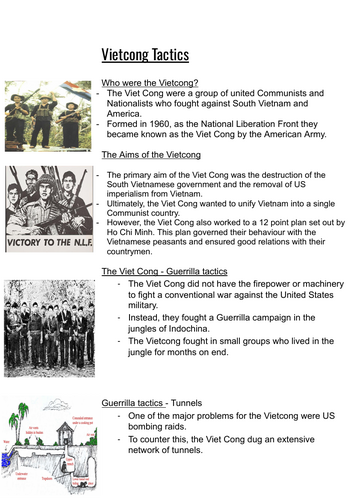 Vietnam war - Viet Cong info sheet