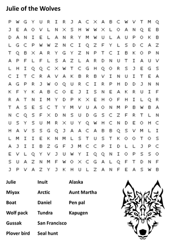 Julie of the Wolves Word Search