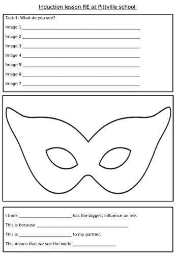 Taster Lesson RE for Year 6 Transition