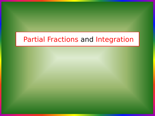 FM - Partial Fraction & Integration