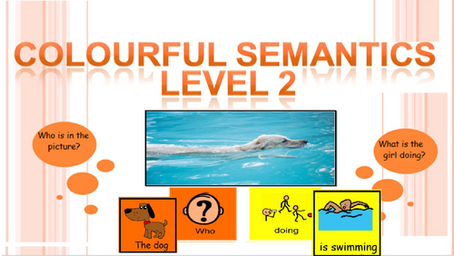 Level 2 Colourful Semantics activity pack (34 pics) for SLD learners