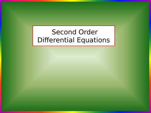 FM - Second Order Differential - PTH