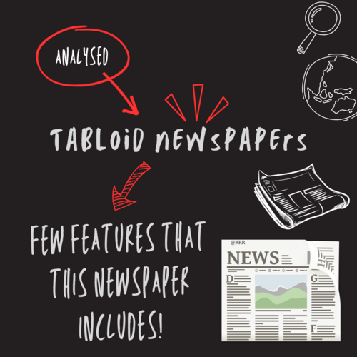 IGCSE Tabloid Newspapers Analysed: Features Explored & Writing Activity to Fill-In (Worksheet)