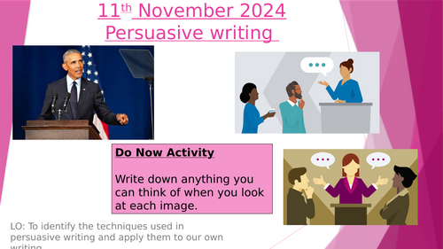 Persuasive Writing - KS3 English Full PowerPoint