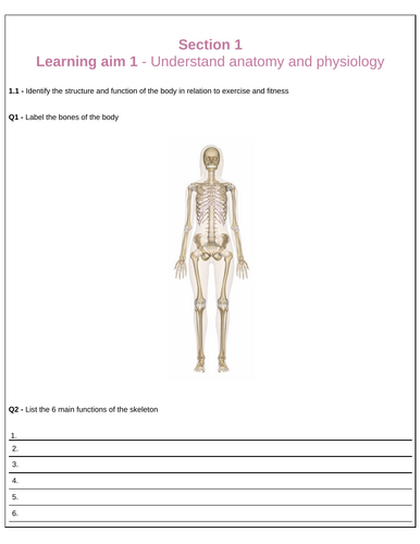 NCFE Level 1 in Sport Booklet - Personal Exercise and Fitness