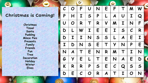 KS2 Fun Christmas Wordsearch -  PDF