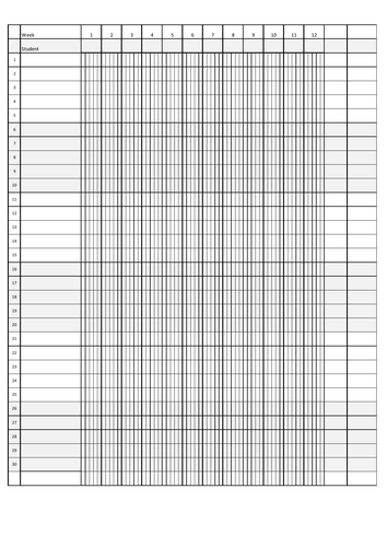 School/Class Roll tempalte for Notability (and just normal printing)