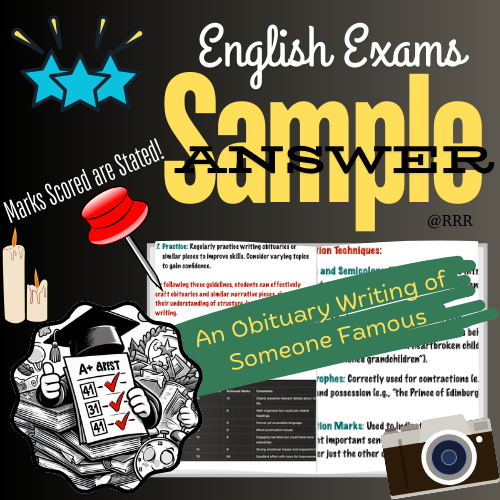 IGCSE Obituary Writing Answer: Exam Tips With Marks Scored Explained & Tips Provided for Kids 12+