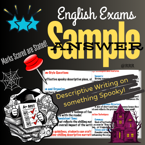 GCSE & IGCSE Descriptive Writing on Something Spooky with Tips on Exam Prep for Kids 12+ & Much MORE