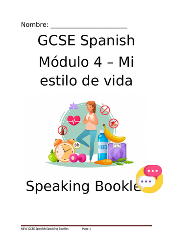 Spanish EDEXCEL 2024 Module 4 - Speaking Booklet