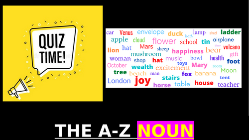 Fun starter: NOUN A-Z Challenge!