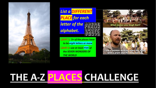 Fun starter: PLACES A-Z Challenge!