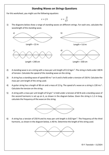 Standing Wave Calculations