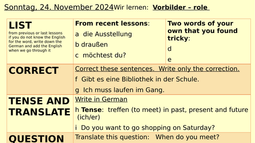 Wen respektierst du?  Edexcel 2026 Higher German  Module 3/unit 3