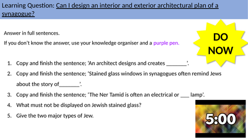 Design a Synagogue, Judaism