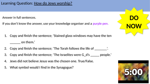 10.4 How do Jews worship? Daily Services and Prayer