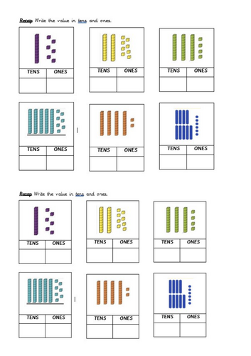 Year 2 column addition with pictures - adapted tasks