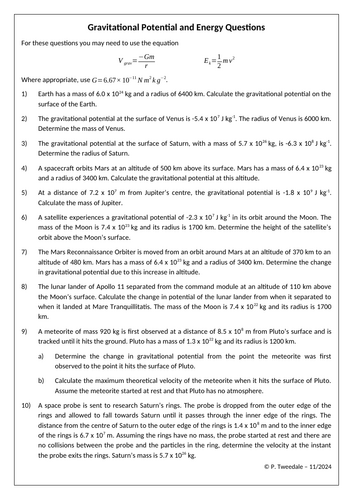 Gravitational Potential