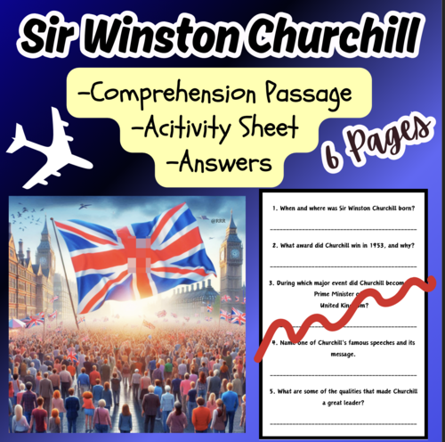 Sir Winston Churchill: Legendary Leader Reading & Activity Sheet!