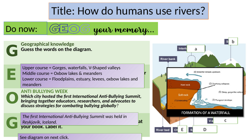 L5 - Human Uses (KS3 Rivers) | Teaching Resources