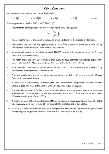 Orbits Questions