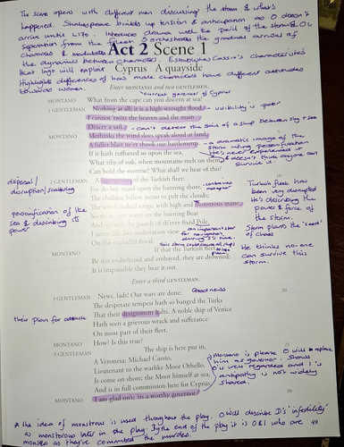 Othello Act 2 Annotated