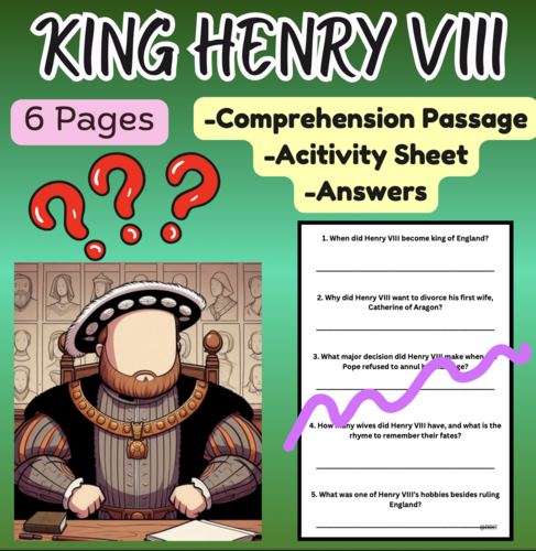 King Henry VII: The Bold and Controversial Monarch - Reading & Activity Fun! Kids Mini Lesson