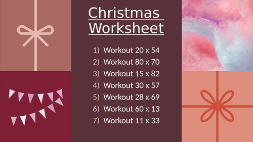 CHRISTMAS WORKSHEET 1