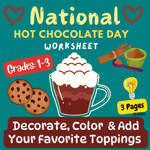 National Hot Chocolate Day: Creative Cocoa Fun with Colouring & Decorating! Mini Resource