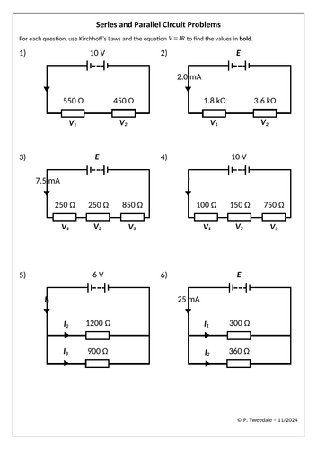 Series and Parallel Circuit Practice