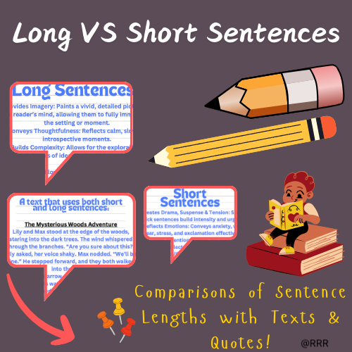 GCSE & IGCSE Short VS Long Sentences with Text and Quotes with Effects for Kids!  English Analysis