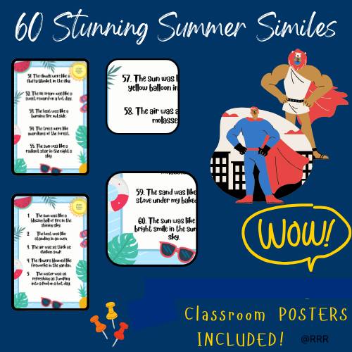 60 Superb Summer Similes: Back to School Fun Learning for Kids of All Ages  (12+ Pages Resource)