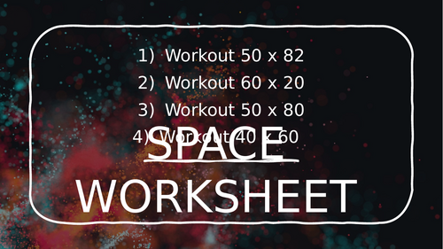 SPACE WORKSHEET 3