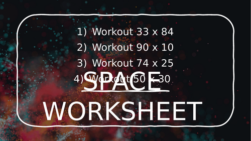 SPACE WORKSHEET 4