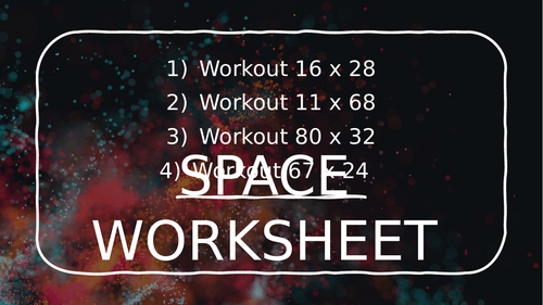 SPACE WORKSHEET 9