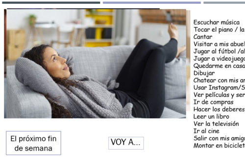 Near future - Futuro proximo (Spanish). ¿Que vas a hacer el proximo fin de semana?
