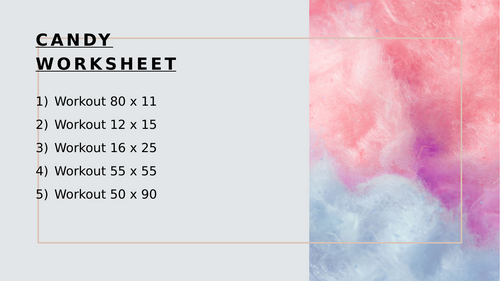 CANDY WORKSHEET 16 | Teaching Resources