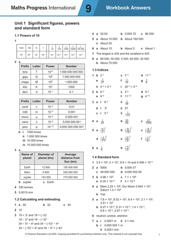 math Y9 workbook answers