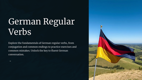 GERMAN RECULAR VERBS POWERPOINT