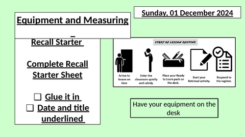 Equipment Lesson